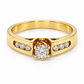 17JC207ALQ Anillo de Compromiso  en oro amarillo de 14 Kilates montado con Diamante natural.