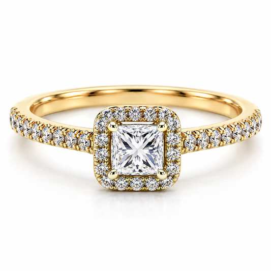 Anillo de Compromiso en oro amarillo de 14 Kilates montado con Diamante natural | 17JC275867LQ
