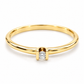 17JC53LQ Anillo de Compromiso  en oro amarillo de 14 Kilates montado con Diamante natural.
