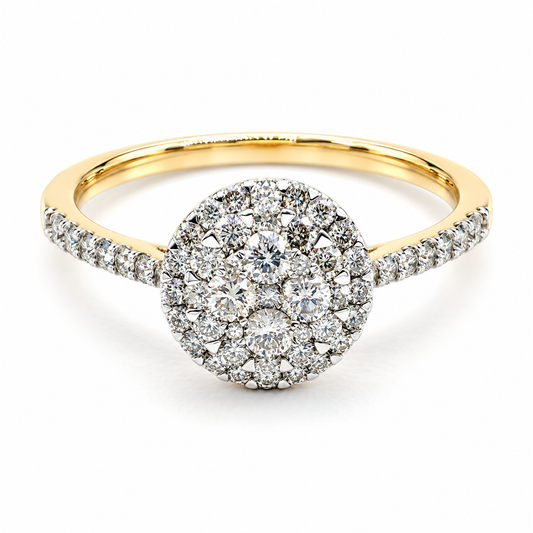 Anillo de Compromiso en oro amarillo de 14 Kilates montado con Diamante natural | 17JC97431LQ