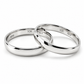 18D10BLQ  Argollas de Matrimonio en oro blanco de 10 Kilates.