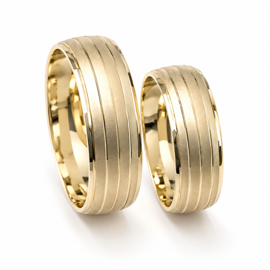 18D17-6LQ  Argollas de Matrimonio en oro amarillo de 10 Kilates.