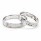 18D17B-4LQ  Argollas de Matrimonio en oro blanco  de 10 Kilates.