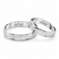18D19B-4LQ  Argollas de Matrimonio en oro blanco de 10 Kilates.