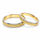 18D24LQ  Argollas de Matrimonio en oro combinado de 10 Kilates.