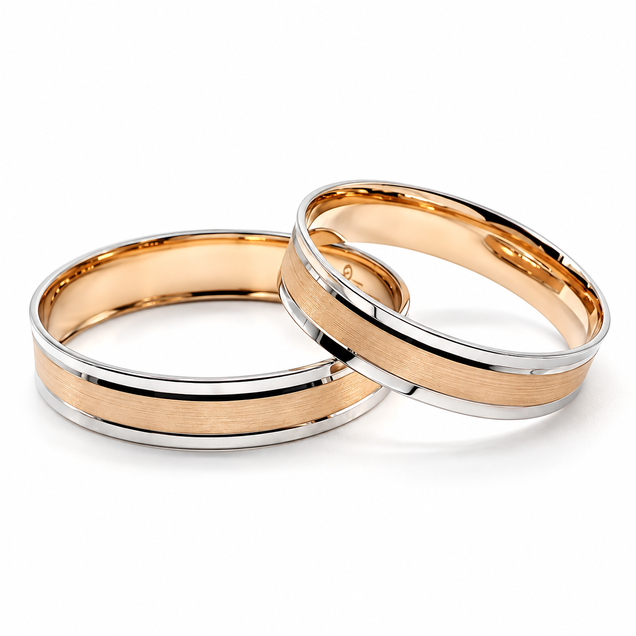 18D26LQ Argollas de Matrimonio en oro rosa de 10 Kilates.