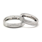 18D32B-4LQ Argollas de Matrimonio en oro blanco en 10 kilates