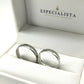 18D654B-4LQ Argollas de Matrimonio en oro blanco de 10 Kilates.