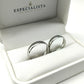 18D654B-4LQ Argollas de Matrimonio en oro blanco de 10 Kilates.