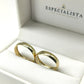 18D654-4LQ Argollas de Matrimonio en oro amarillo de 10 Kilates.