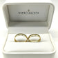 18D654-4LQ Argollas de Matrimonio en oro amarillo de 10 Kilates.