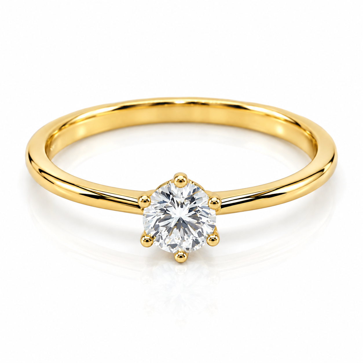 Anillo de compromiso en oro amarillo de 10 Kilates | 18ZA115LQ