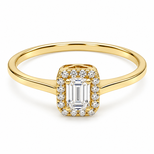 18ZA119LQ Anillo de compromiso en oro amarillo de 10 Kilates