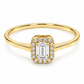 Anillo de compromiso en oro amarillo de 10 Kilates | 18ZA119LQ