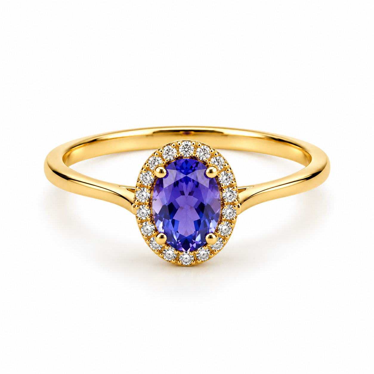 Anillo de compromiso en oro amarillo de 10 Kilates | 18ZA122LQ