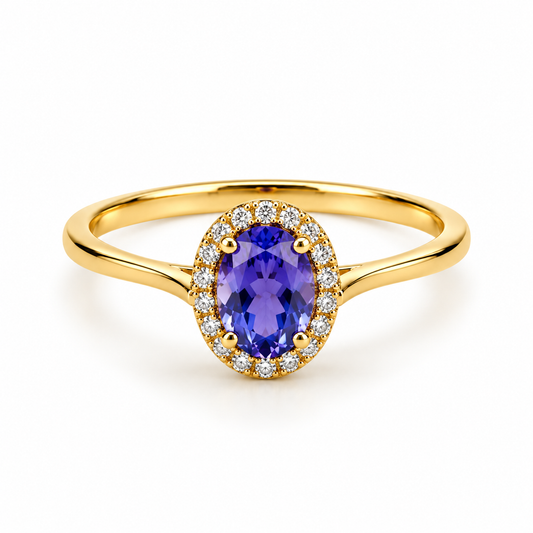Anillo de compromiso en oro amarillo de 10 Kilates | 18ZA122LQ