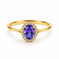 Anillo de compromiso en oro amarillo de 10 Kilates | 18ZA122LQ