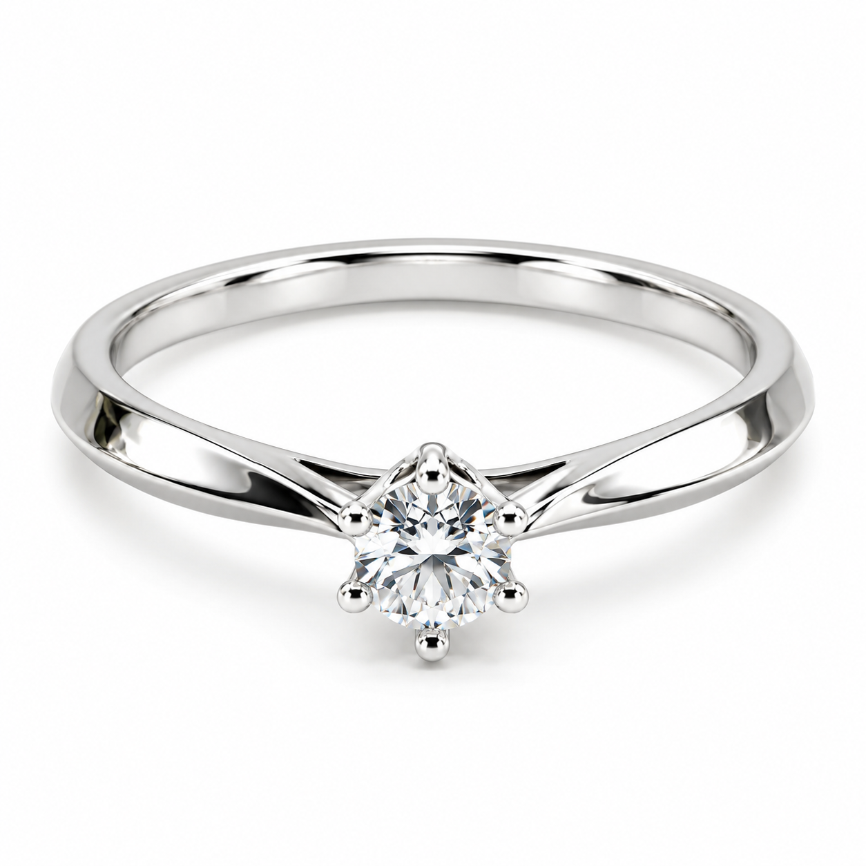 18ZB188LQ Anillo de compromiso en oro blanco de 10 Kilates