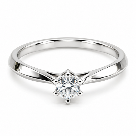 Anillo de compromiso en oro blanco de 10 Kilates | 18ZB188LQ