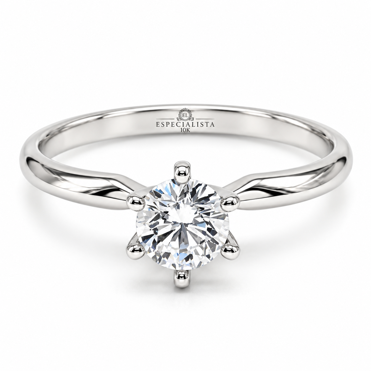 18ZB244LQ Anillo de compromiso en oro blanco de 10 Kilates.