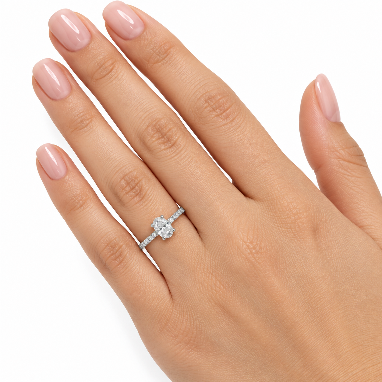 Anillo de compromiso en oro blanco de 14 Kilates | 11ZB8201LQ
