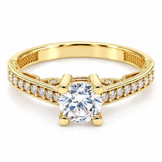 Anillo de Compromiso en Oro Amarillo de 10 kilates | 18ZE17LQ