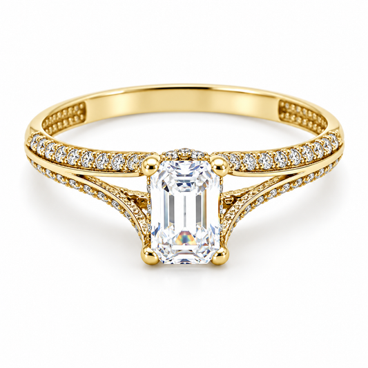 Anillo de Compromiso en Oro Amarillo de 10 kilates | 18ZE23LQ