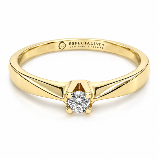 Anillo de Compromiso en Oro Amarillo de 10 kilates | 18ZE26LQ