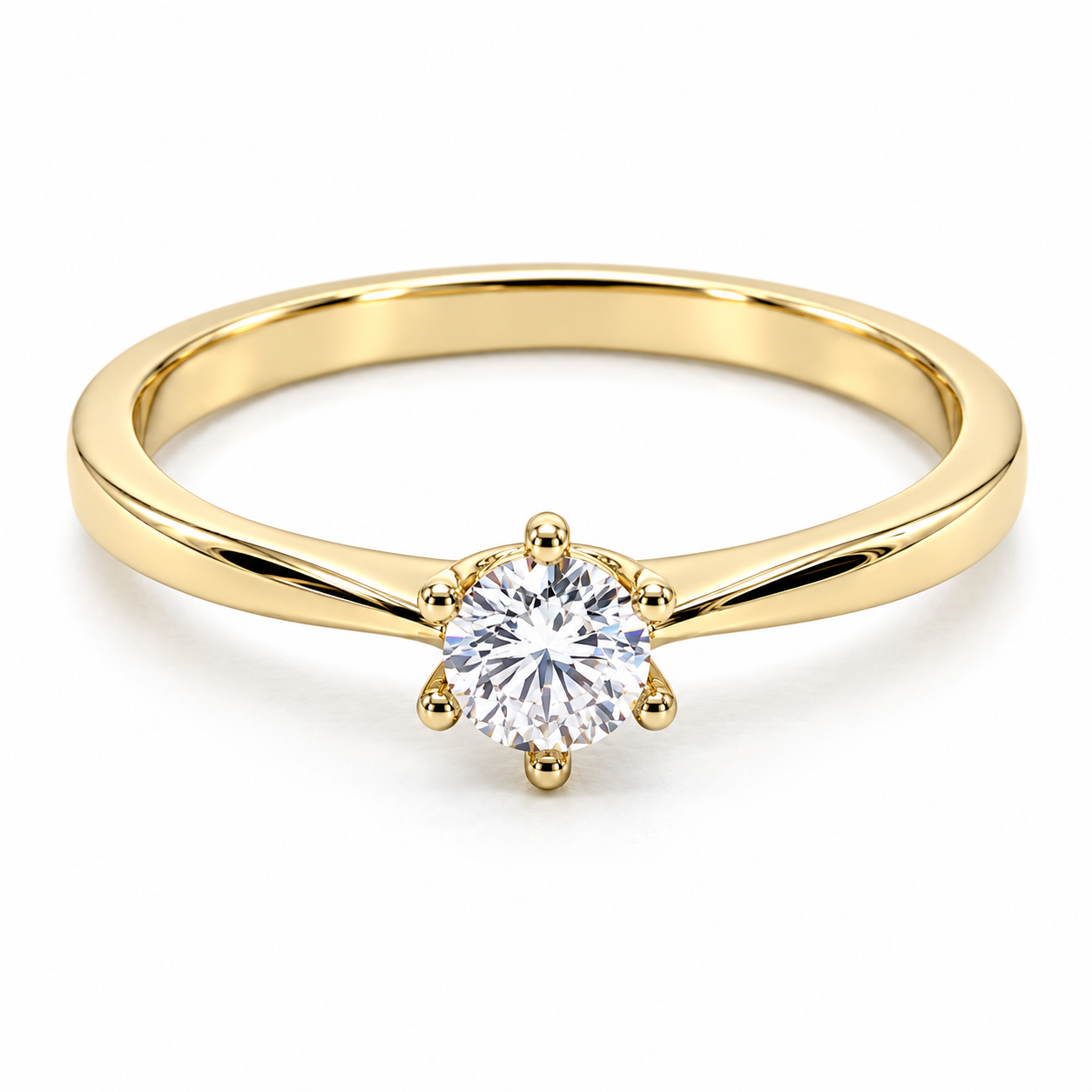 18ZE27LQ Anillo de Compromiso en Oro Amarillo de 10 kilates