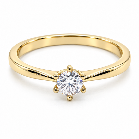 Anillo de Compromiso en Oro Amarillo de 10 kilates | 18ZE27LQ