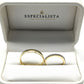 19A110-4LQ + 23CHA539LQ Set de argollas de matrimonio en oro amarillo de 10 o 14 Kilates.