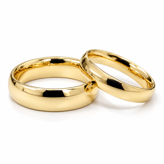 19A110-64LQ Set de argollas matrimoniales en oro de 10 ó 14 Kilates
