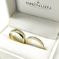 19A110-6LQ + 23CHA2049LQ Set de argollas matrimoniales en oro de 14 Kilates
