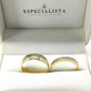 19A110-6LQ + 23CHA2049LQ Set de argollas matrimoniales en oro de 14 Kilates
