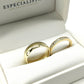 19A110-6LQ + 23CHA2049LQ Set de argollas matrimoniales en oro de 14 Kilates