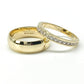 19A110-6LQ + 23CHA2049LQ Set de argollas matrimoniales en oro de 14 Kilates