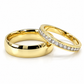 19A110-6LQ + 23CHA2049LQ Set de argollas matrimoniales en oro de 14 Kilates
