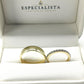 19A110-6LQ + 23CHA539LQ Set de argollas matrimoniales en oro de 14 Kilates.