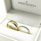 19A110-6LQ + 23CHA539LQ Set de argollas matrimoniales en oro de 14 Kilates.