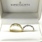 19A110-6LQ + 23CHA599LQ Set de argollas matrimoniales en oro de 14 Kilates.