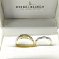 19A110-6LQ + 23CHA639LQ Set de argollas matrimoniales en oro de 14 Kilates.