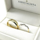 19A110-6LQ + 23CHA639LQ Set de argollas matrimoniales en oro de 14 Kilates.