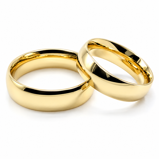 19A110-6LQ  Argollas de Matrimonio en oro amarillo de 10 ó 14 Kilates.