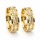 19A14LQ Set de argollas matrimoniales en oro de 14 Kilates