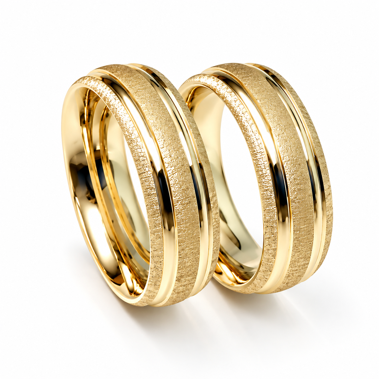 19A15LQ Set de argollas matrimoniales en oro de 14 Kilates