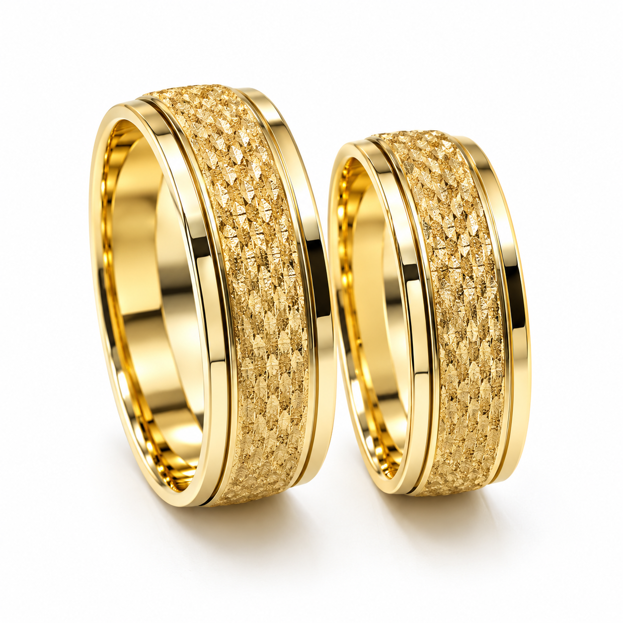 19A57LQ Argollas de Matrimonio en oro amarillo en 14 kilates