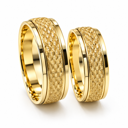19A57LQ Argollas de Matrimonio en oro amarillo en 14 kilates
