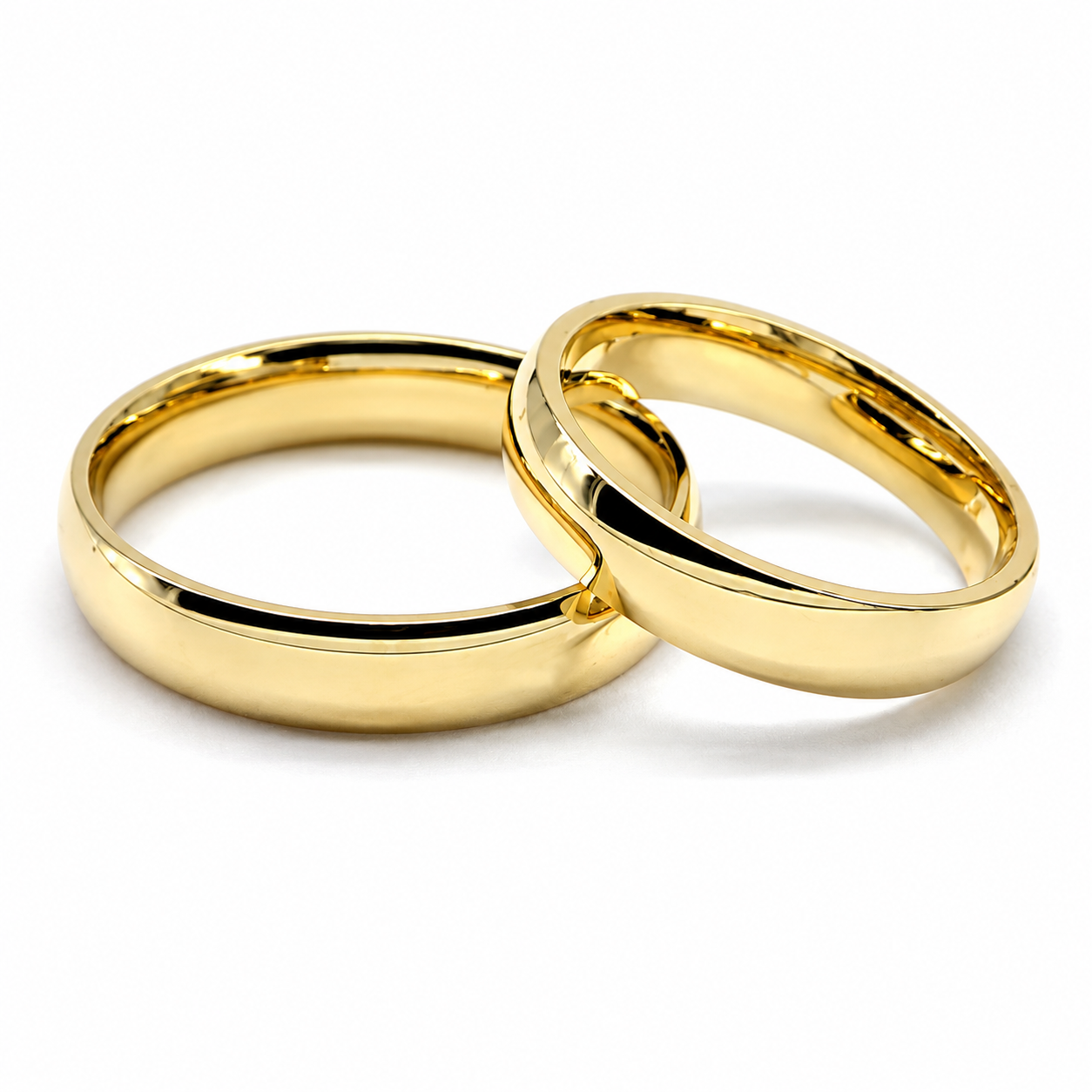 19A73-4LQ Set de argollas matrimoniales en oro de 10 ó 14 Kilates