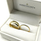 19A73-6LQ + 22CHA141806LQ Set de argollas matrimoniales en oro de 14 Kilates