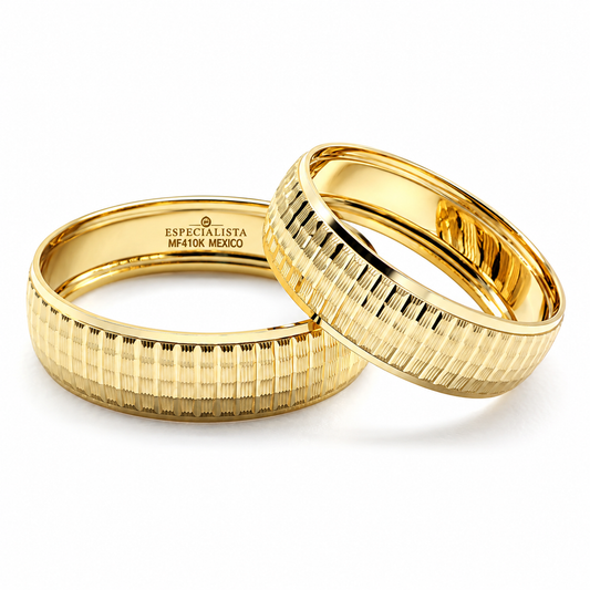 19A81LQ Argollas de Matrimonio en oro amarillo de 10 ó 14 Kilates.